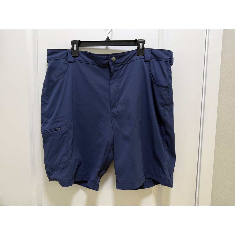 Ascend Mens Navy Blue Performance Hiking Cargo Shorts Size 42 Outdoor Utility